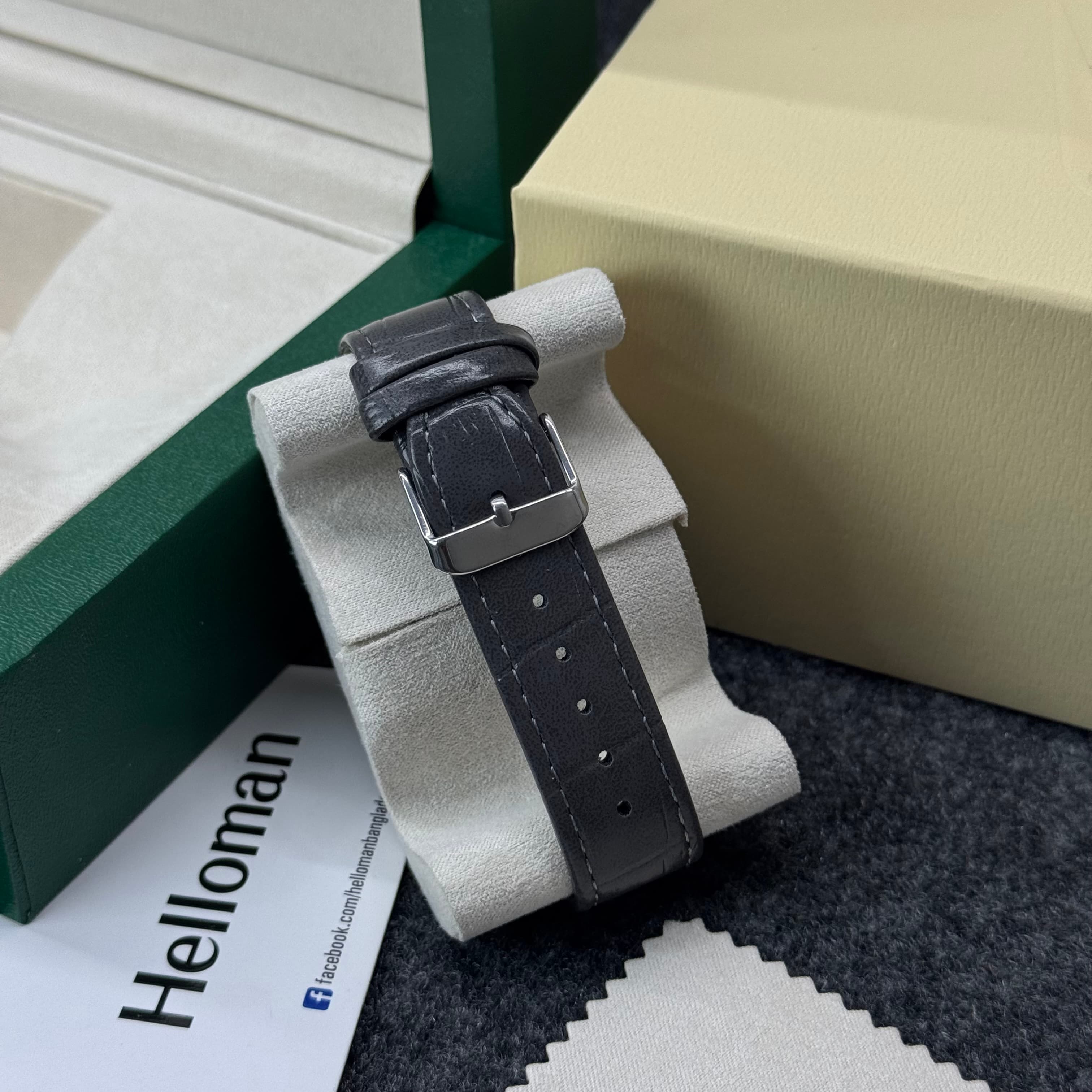 Universe Point 2382 Roman Dial Leather Men’s Watch