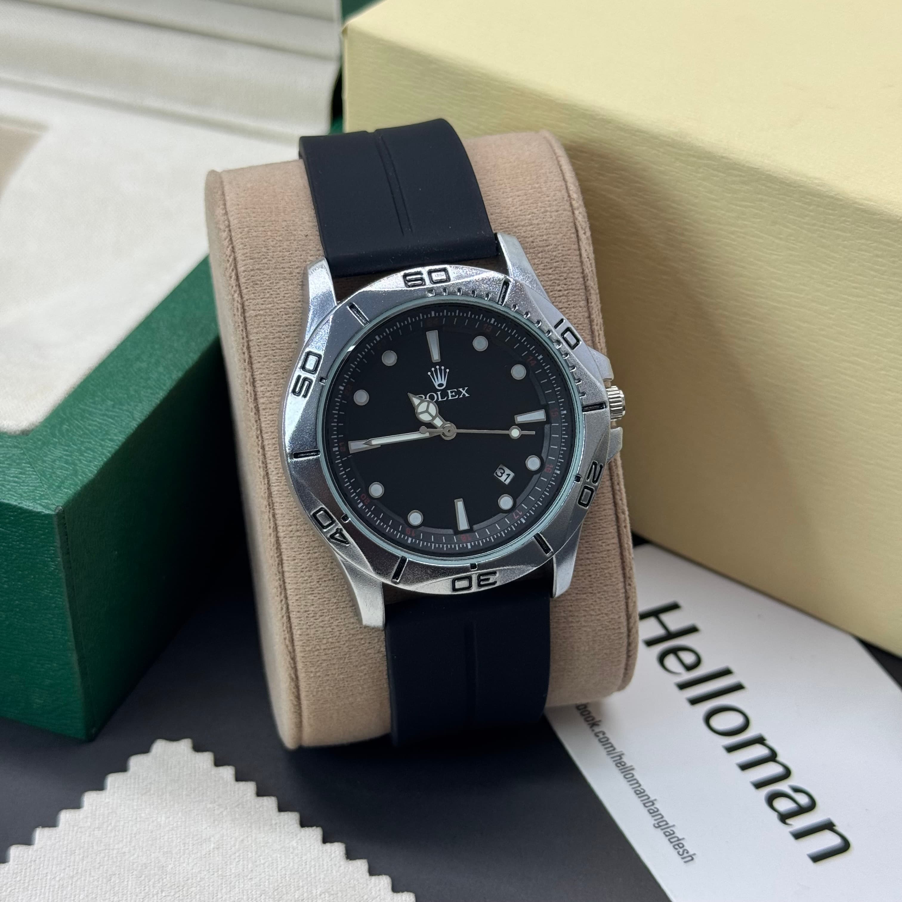 Rolex Unique Design Magnetic Lock & Silicone Straps Watch